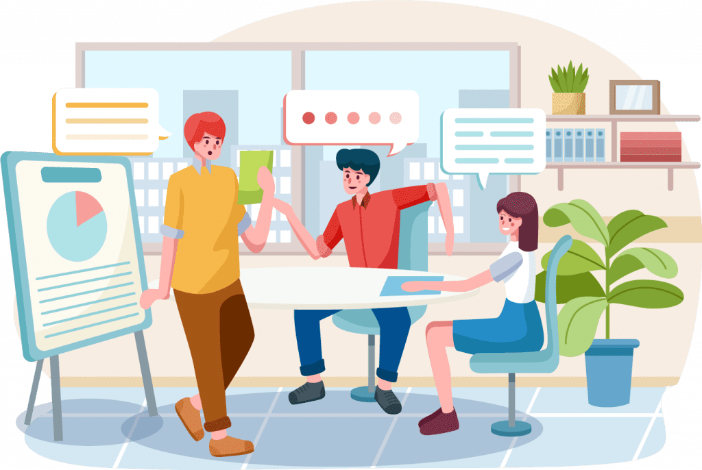 Communicate in context of workflows, projects and tasks